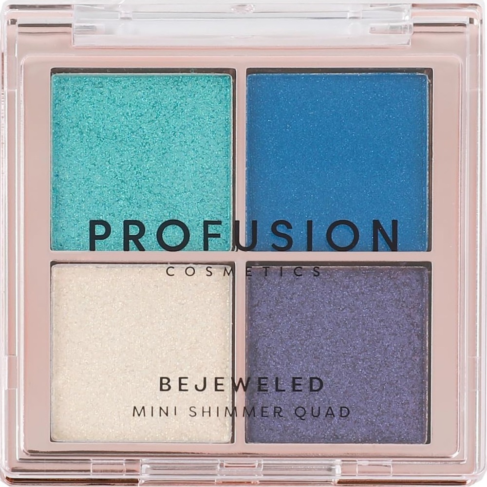 Profusion Cosmetics Blue Green Eyeshadow Quad Shimmer